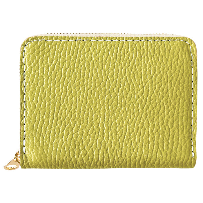 【Leo&Aoi公式ショップ】ちょっとハイソな本革 蛇腹 シンプル財布 本革 財布 メンズ レディース ラウンド型ファスナー ミニ財布 カード入れ 【安心の返品保証付き】