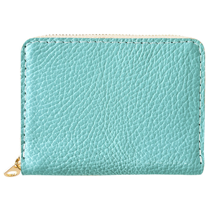 【Leo&Aoi公式ショップ】ちょっとハイソな本革 蛇腹 シンプル財布 本革 財布 メンズ レディース ラウンド型ファスナー ミニ財布 カード入れ 【安心の返品保証付き】