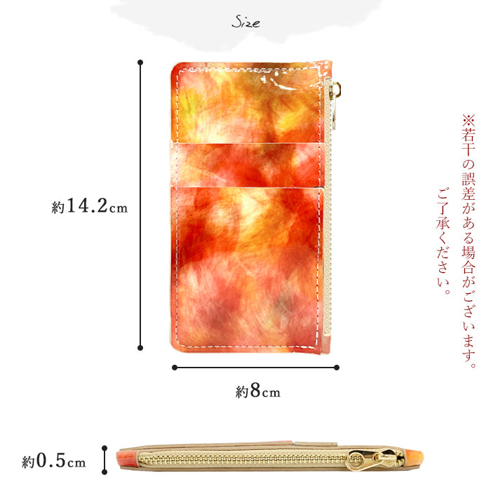【Leo&Aoi公式ショップ】 イタリアンアート スリムウォレット フラグメントケース 本革 コンパクト 薄型 コインケース マルチケース キュッシュレス 財布 小銭入れ カード入れ ミニ財布 お札入れ 小型財布 コンパクトウォレット 革 高級 牛革 レザー ケース セカンド財布 エナメル カードケース 【安心の返品保証付き】