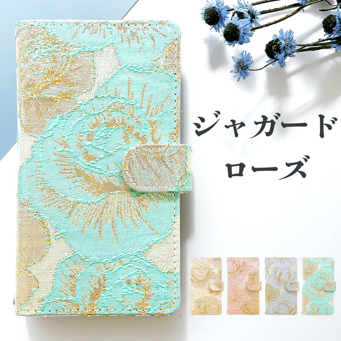 【Leo&Aoi公式ショップ】 BASIO active3 KYG04 ケース カバー 手帳型 ジャガードローズ 手帳型ケース ベイシオ アクティブ 3 携帯ケース スマホケース 【安心の返品保証付き】