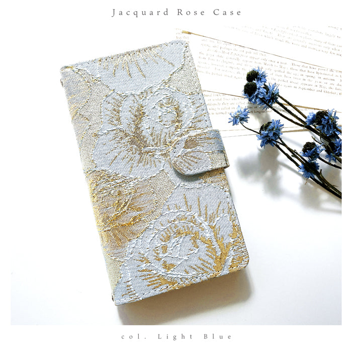 【Leo&Aoi公式ショップ】 AQUOS wish4 ケース SH-52E SH-M27 A403SH SHG13 A402SH カバー 手帳型 ジャガードローズ 手帳型ケース sh52e アクオス ウィッシュ4 スマホケース【安心の返品保証付き】