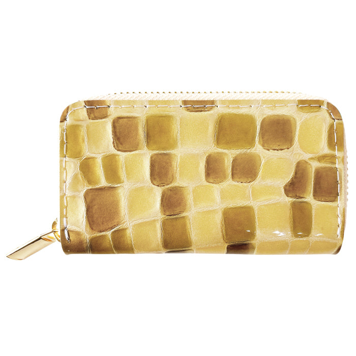 【Leo&Aoi公式ショップ】 牛革 ちょっと上品な ステンドグラス ラウンド型キーケース 4連 本革 レディース スマートキー レザー 鍵入れ 鍵 カギ 収納 スリム コンパクト キーホルダー キーケース エナメル加工 日本製 【安心の返品保証付き】