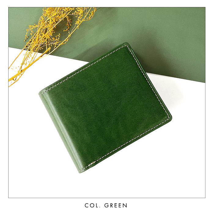 【Leo&Aoi公式ショップ】本革 上品な紳士レザー二つ折り財布 メンズ カード収納 小銭入れ コインケース付き サイフ ウォレット 薄型 コンパクト WM-D1-07 【安心の返品保証付き】