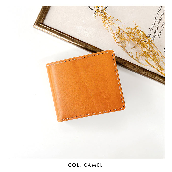 【Leo&Aoi公式ショップ】本革 上品な紳士レザー二つ折り財布 メンズ カード収納 小銭入れ コインケース付き サイフ ウォレット 薄型 コンパクト WM-D1-07 【安心の返品保証付き】