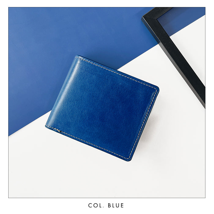 【Leo&Aoi公式ショップ】本革 上品な紳士レザー二つ折り財布 メンズ カード収納 小銭入れ コインケース付き サイフ ウォレット 薄型 コンパクト WM-D1-07 【安心の返品保証付き】