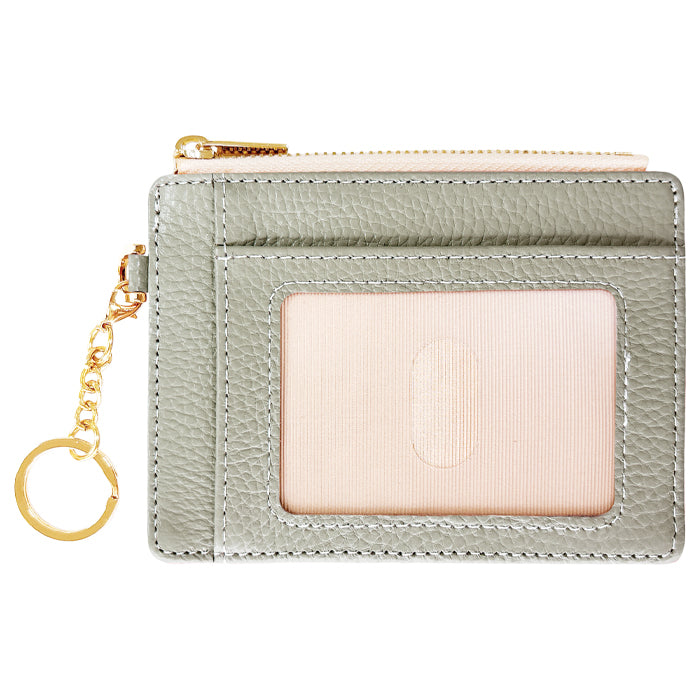 【Leo&Aoi公式ショップ】 本革 パステル 上品な型押し 財布付き パスケース 定期入れ 小銭入れ カードケース 薄型 パステルカラー レディース PC1-P1-04 【安心の返品保証付き】