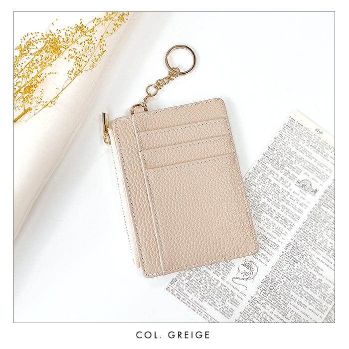 【Leo&Aoi公式ショップ】 本革 パステル 上品な型押し 財布付き パスケース 定期入れ 小銭入れ カードケース 薄型 パステルカラー レディース PC1-P1-04 【安心の返品保証付き】