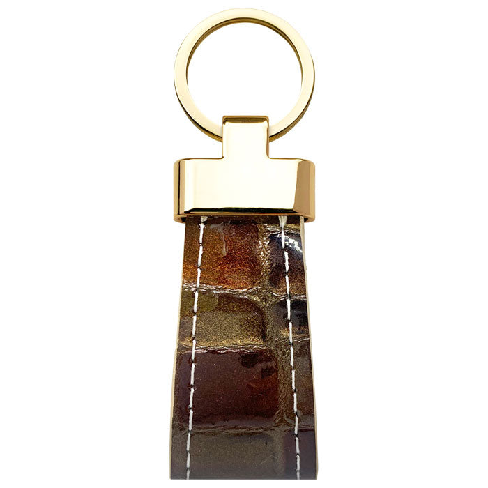 【Leo&Aoi公式ショップ】 ちょっと上品な ステンドグラス スマートキーリング 本革 キーホルダー バッグチャーム 本革キーリング 牛革 レザー 鍵 カギ レディース エナメル 型押し 【安心の返品保証付き】