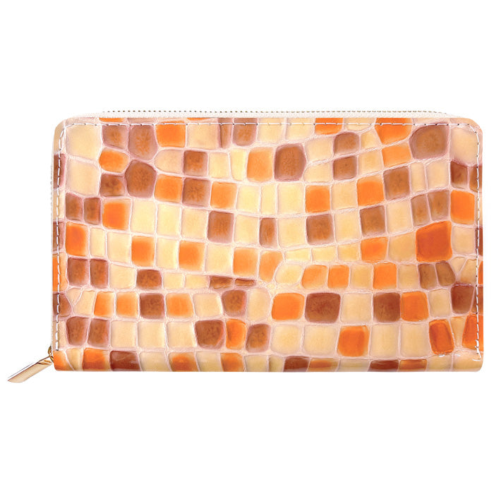 【Leo&Aoi公式ショップ】本革 上品なステンドグラス マルチケース 通帳ケース パスポートケース 母子手帳ケース 大容量 スリム設計 ファスナー付き メンズ レディース おしゃれ ハンドメイド 【安心の返品保証付き】