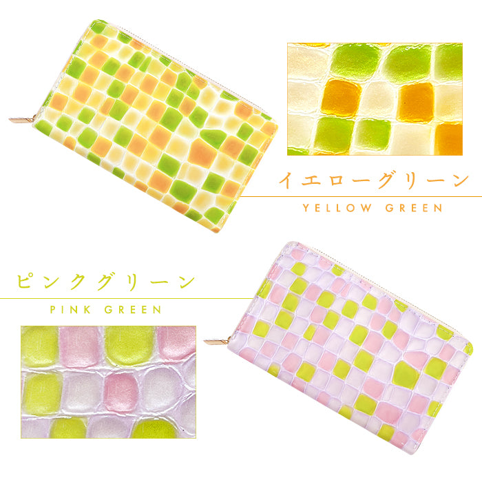 【Leo&Aoi公式ショップ】本革 上品なステンドグラス マルチケース 通帳ケース パスポートケース 母子手帳ケース 大容量 スリム設計 ファスナー付き メンズ レディース おしゃれ ハンドメイド 【安心の返品保証付き】