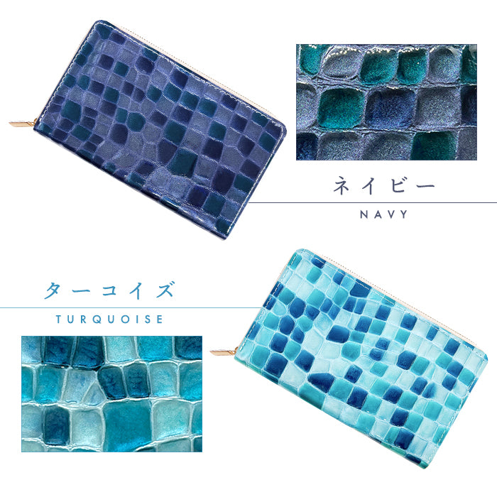 【Leo&Aoi公式ショップ】本革 上品なステンドグラス マルチケース 通帳ケース パスポートケース 母子手帳ケース 大容量 スリム設計 ファスナー付き メンズ レディース おしゃれ ハンドメイド 【安心の返品保証付き】