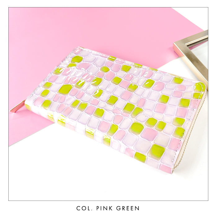 【Leo&Aoi公式ショップ】本革 上品なステンドグラス マルチケース 通帳ケース パスポートケース 母子手帳ケース 大容量 スリム設計 ファスナー付き メンズ レディース おしゃれ ハンドメイド 【安心の返品保証付き】