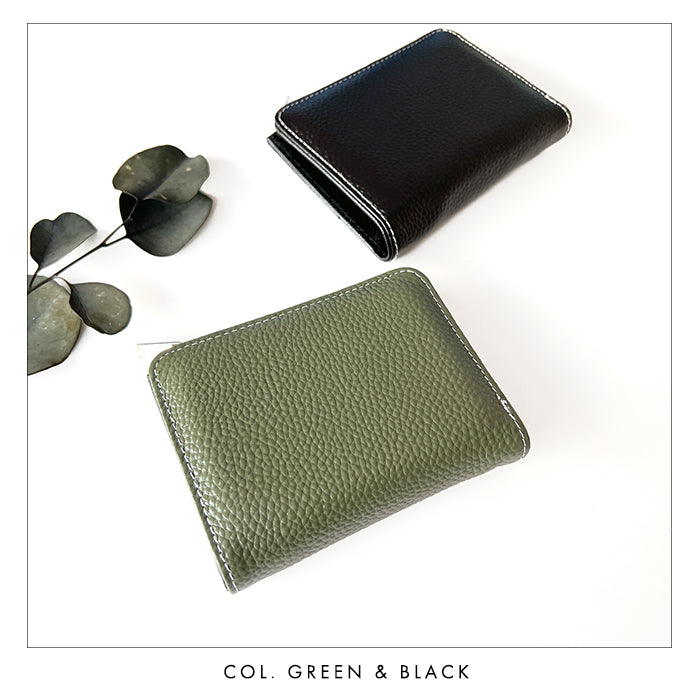 【Leo&Aoi公式ショップ】本革 上品な型押し てのひら財布 二つ折り財布 レディース メンズ カード収納 小銭入れ コインケース付き サイフ ウォレット 革 レザー 牛革 【WM-D2-04】 【安心の返品保証付き】