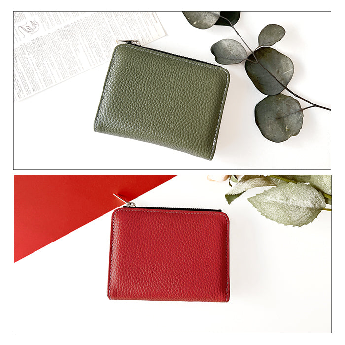 【Leo&Aoi公式ショップ】本革 上品な型押し てのひら財布 二つ折り財布 レディース メンズ カード収納 小銭入れ コインケース付き サイフ ウォレット 革 レザー 牛革 【WM-D2-04】 【安心の返品保証付き】