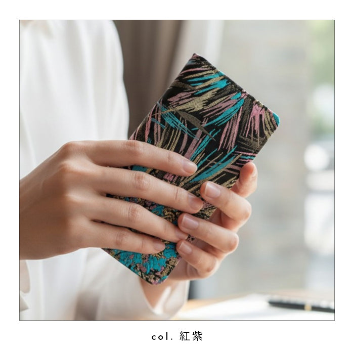 【Leo&Aoi公式ショップ】  西陣織 着物 生地使用 花火 スマホケース 手帳型ケース 100機種以上対応