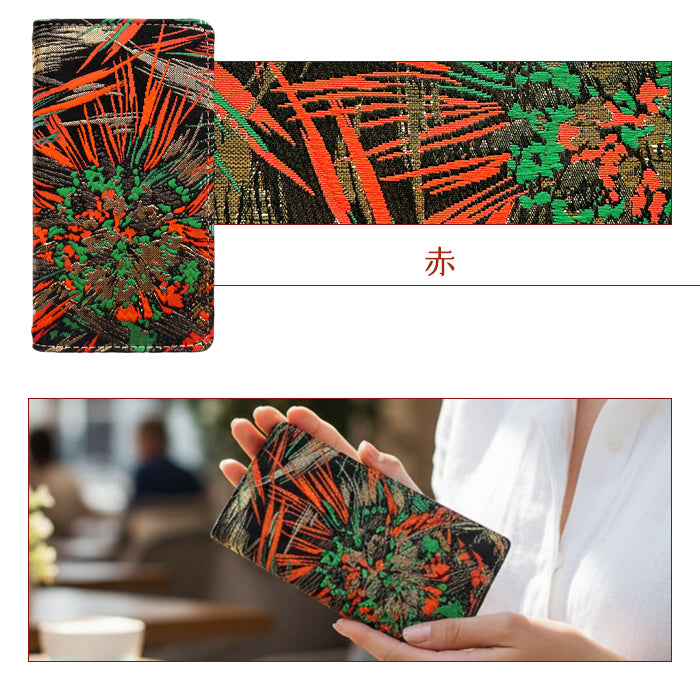 【Leo&Aoi公式ショップ】 XPERIA 5 V SO-53D SOG12 ケース XQ-DE44 カバー 西陣織 着物 花火 手帳型ケース so53d xqde44 エクスペリア スマホケース 【安心の返品保証付き】