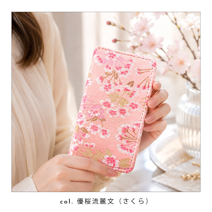 【Leo&Aoi公式ショップ】 iPhone12pro iPhone12 ケース カバー iPhone 12 PRO 手帳型 西陣織 着物 京極 手帳型ケース アイフォン12 プロ スマホケース 【安心の返品保証付き】