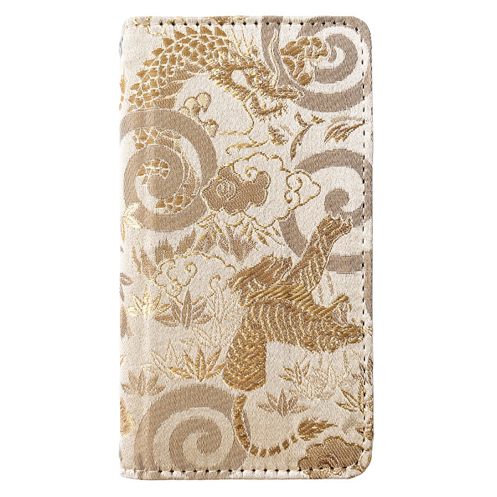 【Leo&Aoi公式ショップ】  西陣織 着物 生地使用 京極 スマホケース 手帳型ケース iPhone シリーズ 対応