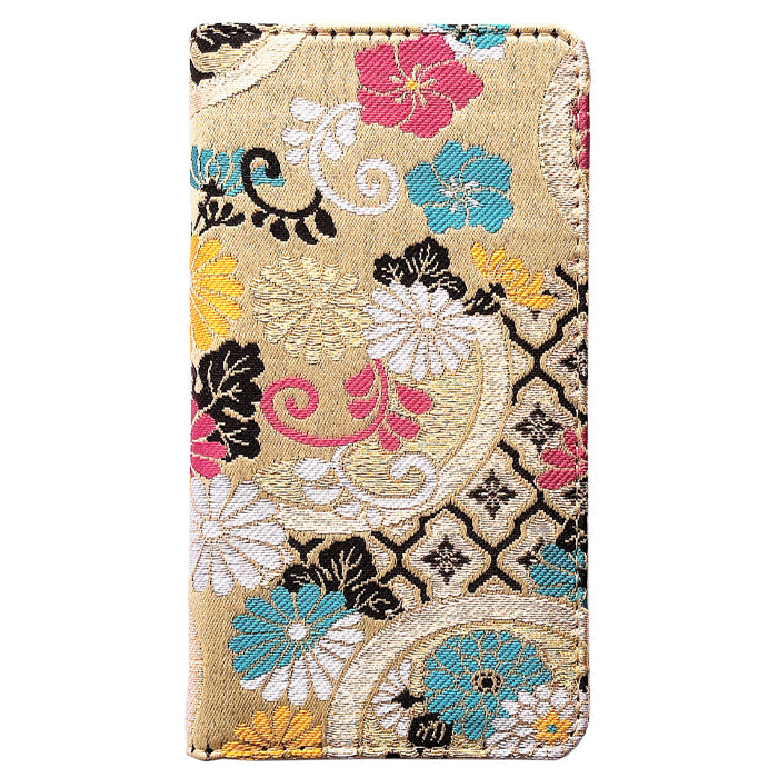 【Leo&Aoi公式ショップ】 iphone se3 / iphone se2 / iphone8 / iphone7 ケース カバー 西陣織 着物 竹 手帳型ケース アイフォンスマホケース 【安心の返品保証付き】