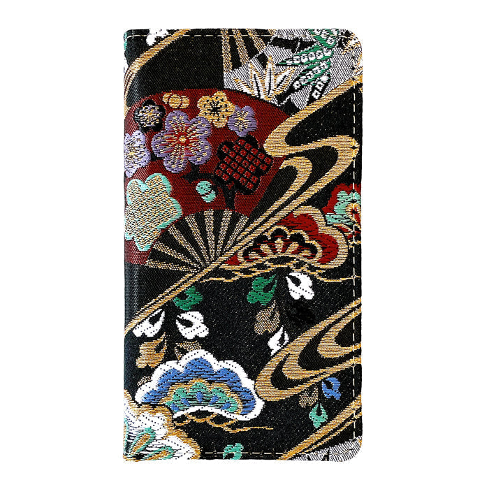 【Leo&Aoi公式ショップ】 XPERIA Ace SO-02L ケース カバー 西陣織 着物 月影 手帳型ケース so02l エクスペリア スマホケース 【安心の返品保証付き】