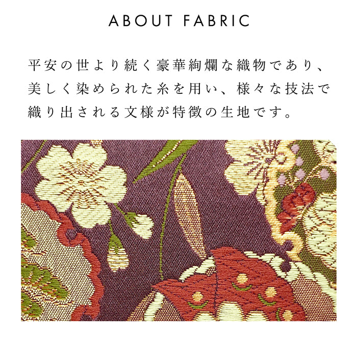 【Leo&Aoi公式ショップ】 西陣織 極 ミニ財布 財布 金襴 ミニウォレット コンパクト ラウンドファスナー サイフ さいふ ウォレット 小さい財布 カード収納 ラウンド財布 ミニサイフ 和風 和柄 和 豪華 織物 鳳凰 桜 櫻 宝尽くし 華文 花文 流水 ハンドメイド