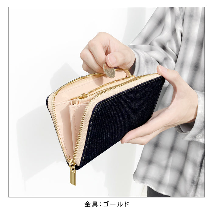 【Leo&Aoi公式ショップ】 児島デニム 長財布 インディゴブルー ウンドファスナー サイフ 財布 ラさいふ ウォレット ヴィンテージ デニム財布 カード収納 児島 デニム ラウンド長財布 長サイフ コジマ デニム長財布 メンズ レディース ハンドメイド 【安心の返品保証付き】