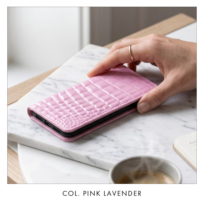 【Leo&Aoi公式ショップ】 らくらくスマートフォン F-42A me F-01L ケース カバー 手帳型ケース 本革 韓流 クロコダイル スマホケース らくらくスマートフォンme f01l f42a docomo らくらくフォン 携帯ケース 【安心の返品保証付き】