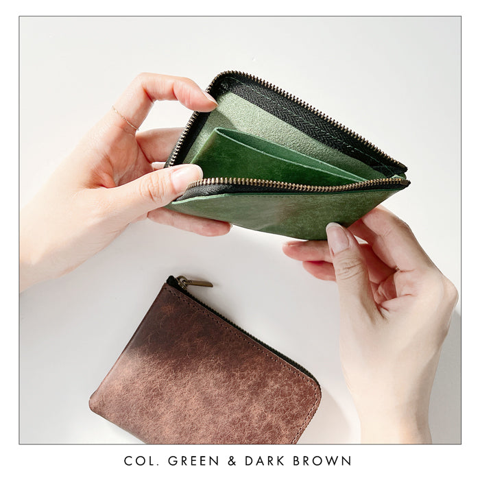 【Leo&Aoi公式ショップ】本革 レザリア L字ジッパー財布 レディース メンズ カード収納 小銭入れ サイフ ウォレット 革 レザー 牛革 WM-L1-02 【安心の返品保証付き】