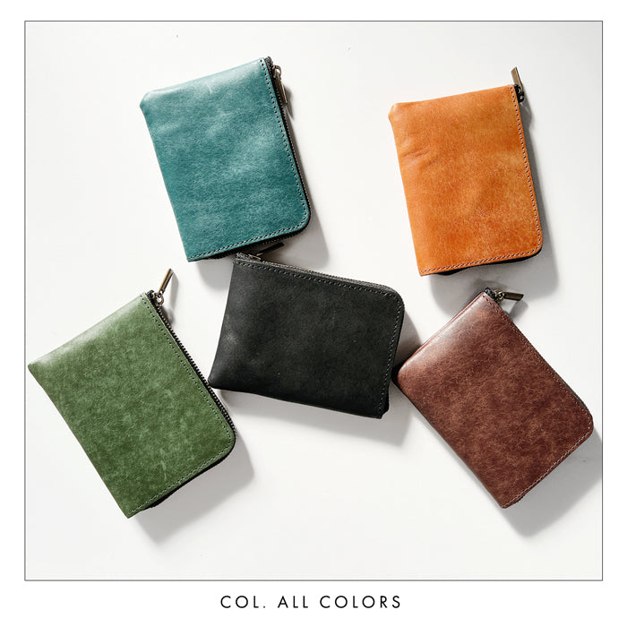 【Leo&Aoi公式ショップ】本革 レザリア L字ジッパー財布 レディース メンズ カード収納 小銭入れ サイフ ウォレット 革 レザー 牛革 WM-L1-02 【安心の返品保証付き】