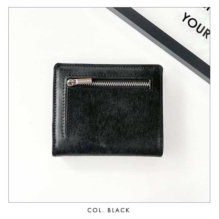 【Leo&Aoi公式ショップ】本革 レザリア スリム二つ折り財布 メンズ レディース カード収納 小銭入れ コインケース付き サイフ ウォレット 薄型 コンパクト WM-D3-02【安心の返品保証付き】