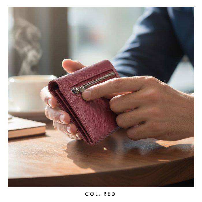 【Leo&Aoi公式ショップ】 本革 マジックテープ付き 三つ折り財布 メンズ カード収納 小銭入れ コインケース付き サイフ ウォレット 革 レザー 【WM-T3-01】【安心の返品保証付き】