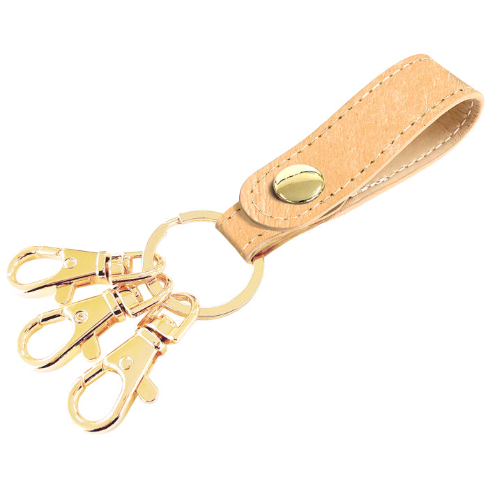 【Leo&Aoi公式ショップ】 イタリア製 マヤベリー 3連 キーリング 本革 スナップボタン イタリアンレザー キーホルダー ナスカン 【安心の返品保証付き】