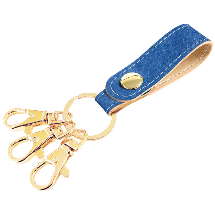 【Leo&Aoi公式ショップ】 イタリア製 マヤベリー 3連 キーリング 本革 スナップボタン イタリアンレザー キーホルダー ナスカン 【安心の返品保証付き】