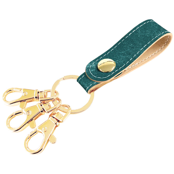 【Leo&Aoi公式ショップ】 イタリア製 マヤベリー 3連 キーリング 本革 スナップボタン イタリアンレザー キーホルダー ナスカン 【安心の返品保証付き】