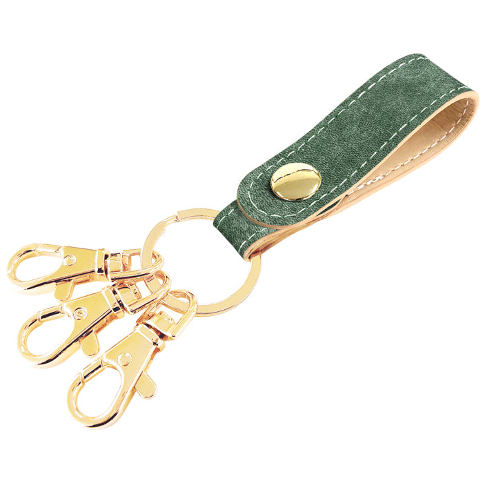 【Leo&Aoi公式ショップ】 イタリア製 マヤベリー 3連 キーリング 本革 スナップボタン イタリアンレザー キーホルダー ナスカン 【安心の返品保証付き】