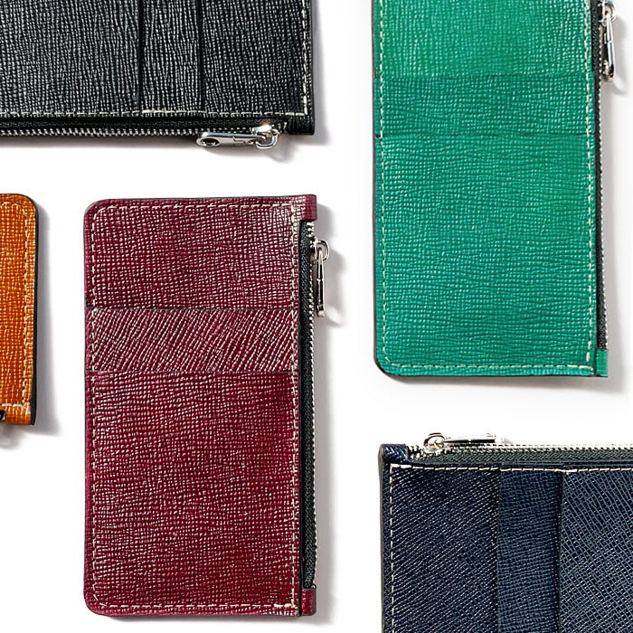 【Leo&Aoi公式ショップ】 男の型押し スリムウォレット 本革 薄型 カードケース コインケース マルチケース フラグメントケース コンパクト 財布 小銭入れ カード入れ ミニ財布 お札入れ 小型財布 コンパクトウォレット 革 高級 牛革 レザー ケース セカンド財布 キュッシュレス 【安心の返品保証付き】