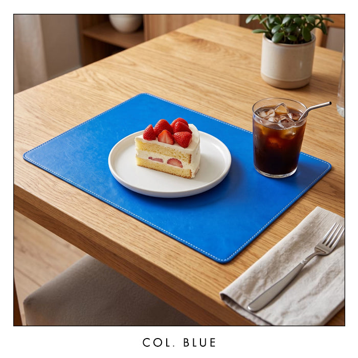 【Leo&Aoi公式ショップ】 はげにくいネオン ランチョンマット 本革 テーブルマット 食卓マット インテリア ギフト プレゼント 蛍光カラー 【安心の返品保証付き】