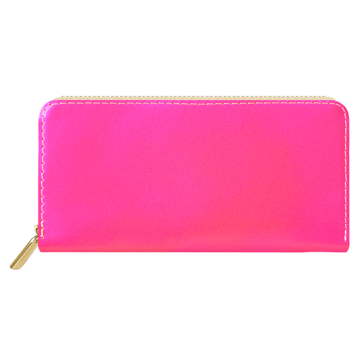 Leo&Aoi公式ショップ】 ネオンカラー 長財布 本革 財布 ラウンド型