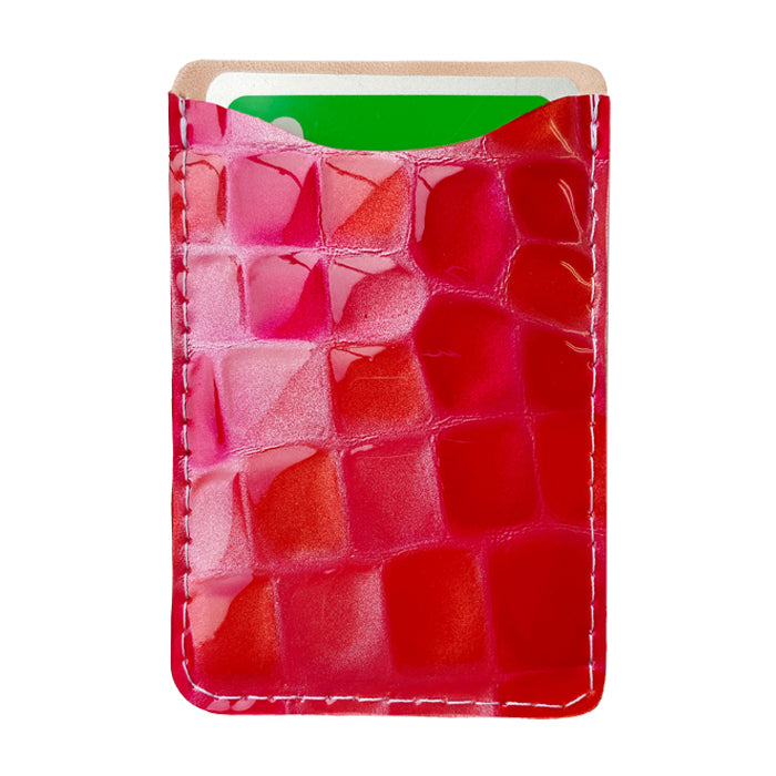 【Leo&Aoi公式ショップ】 ちょっと上品な ステンドグラス スマホ カード収納 カードケース 本革 貼り付け 背面 薄型 カードポケット 背面収納 レザー ポケット カード入れ スリム ICカード 定期入れ シール CARD POCKET 【安心の返品保証付き】
