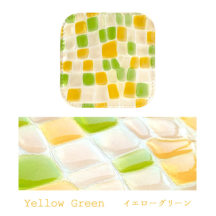 【Leo&Aoi公式ショップ】 ちょっと上品なステンドグラス コースター 本革 4枚セット テーブルウェア カフェ おしゃれ キッチン 雑貨 食器 ハンドメイド 革 上品 かわいい お洒落 高級 エナメル 【安心の返品保証付き】