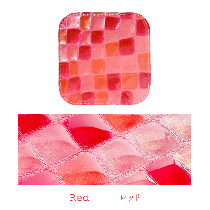 【Leo&Aoi公式ショップ】 ちょっと上品なステンドグラス コースター 本革 4枚セット テーブルウェア カフェ おしゃれ キッチン 雑貨 食器 ハンドメイド 革 上品 かわいい お洒落 高級 エナメル 【安心の返品保証付き】