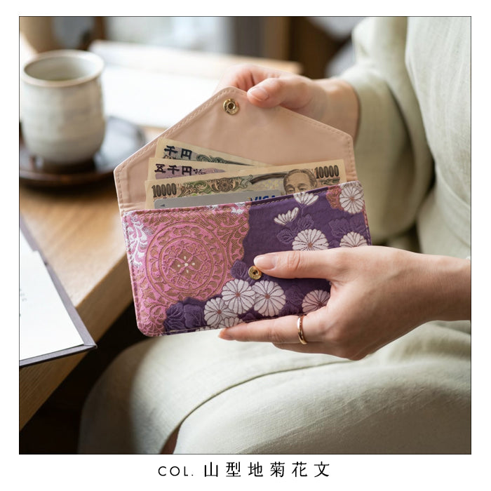 【Leo&Aoi公式ショップ】西陣織 シンプル お札入れ 財布 サイフ 札入れ 小銭入れなし 薄型 さいふ 長財布 和柄 和風 着物 シンプルお札入れ 【安心の返品保証付き】