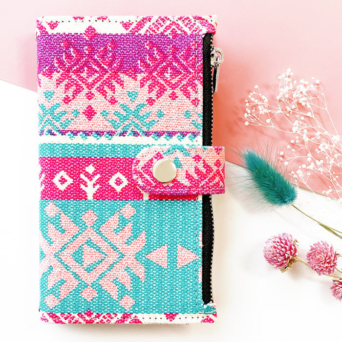 【Leo&Aoi公式ショップ】 らくらくスマートフォン me F-03K ケース カバー おしゃれ エスニック 手帳型ケース f03k らくらく スマホ スマホケース