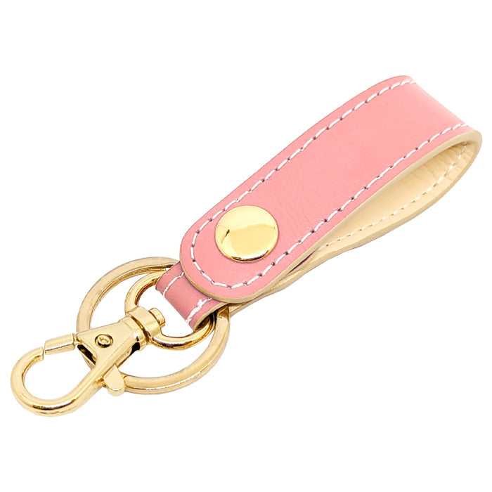 【Leo&Aoi公式ショップ】 本革 パステル キーリング 本革 スナップボタン 本革キーリング