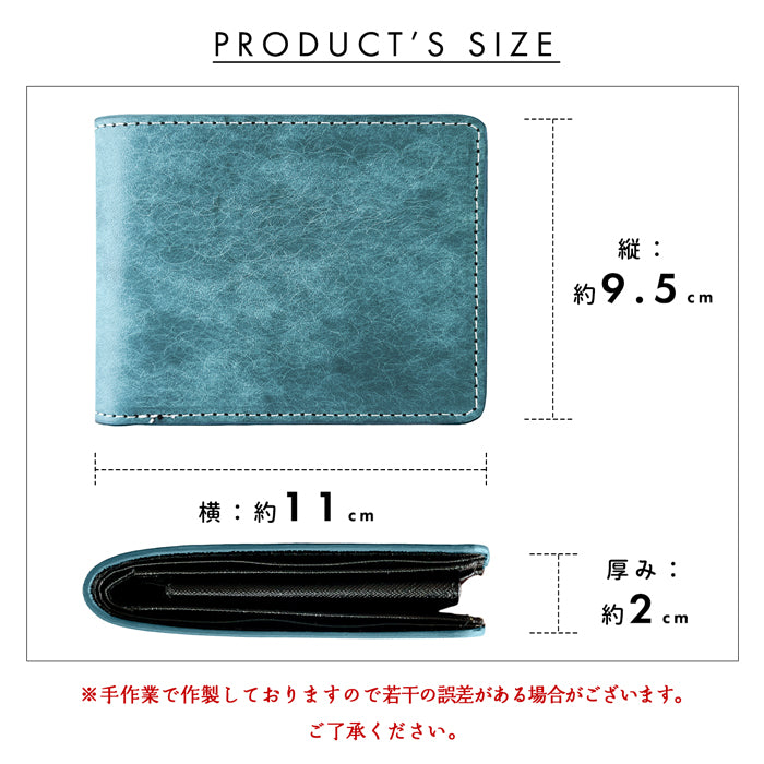 【Leo&Aoi公式ショップ】パイオニア レザー 本革 二つ折り財布 サイフ さいふ ウォレット 革 メンズ カード収納 小銭入れ コインケース付き サイフ 牛革 【安心の返品保証付き】