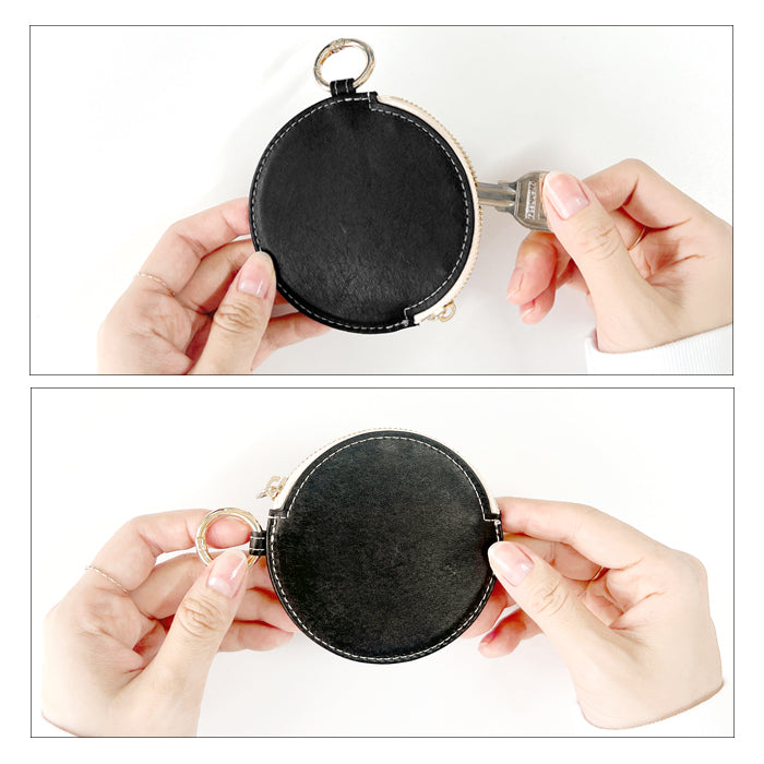 【Leo&Aoi公式ショップ】本革 レザリアレザー 丸形コインケース 小銭入れ メンズ レディース 革 レザー 牛革 風合い豊かな本革に、こだわりの5色 CC-C1-02 【安心の返品保証付き】