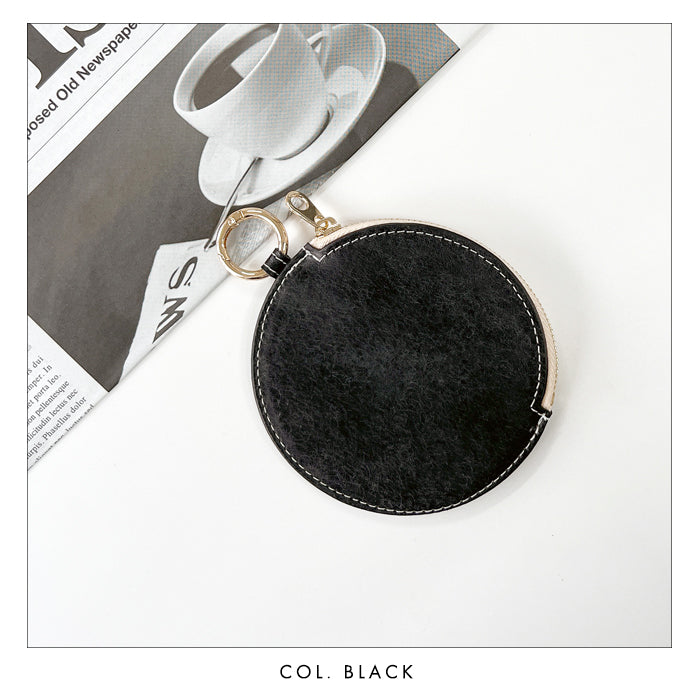 【Leo&Aoi公式ショップ】本革 レザリア レザー 丸い財布 小銭入れ メンズ レディース 革 レザー 牛革 ポーチ カード収納 CC-C2-02  【安心の返品保証付き】