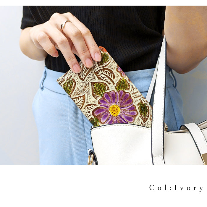 【Leo&Aoi公式ショップ】 iPhone 17 pro max iphone17promax ケース カバー 手帳型本革 レトロな 花 型押し 手帳型ケース アイフォン17プロマックス スマホケース 【安心の返品保証付き】