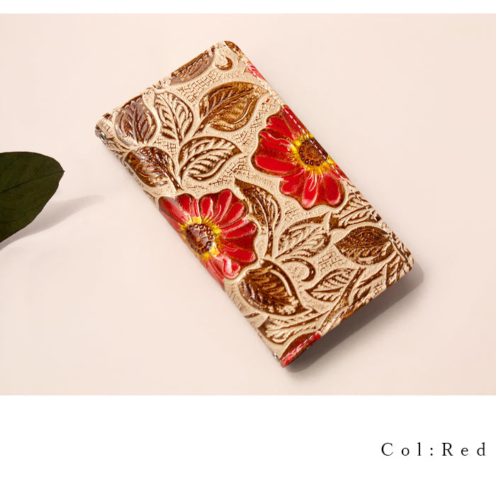 【Leo&Aoi公式ショップ】 iphone se3 / iphone se2 / iphone8 / iphone7 ケース カバー本革 レトロな 花 型押し 手帳型ケース アイフォンスマホケース 【安心の返品保証付き】