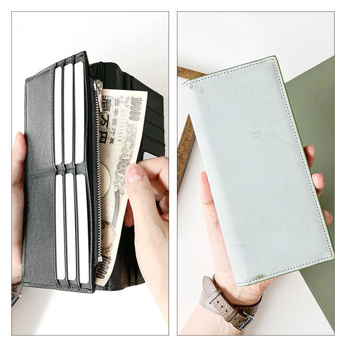 【Leo&Aoi公式ショップ】本革 ロウの極 長財布 二つ折り長財布 メンズ サイフ さいふ ウォレット 革 レザー カード収納 小銭入れ コインケース付き WL-D2-06【安心の返品保証付き】